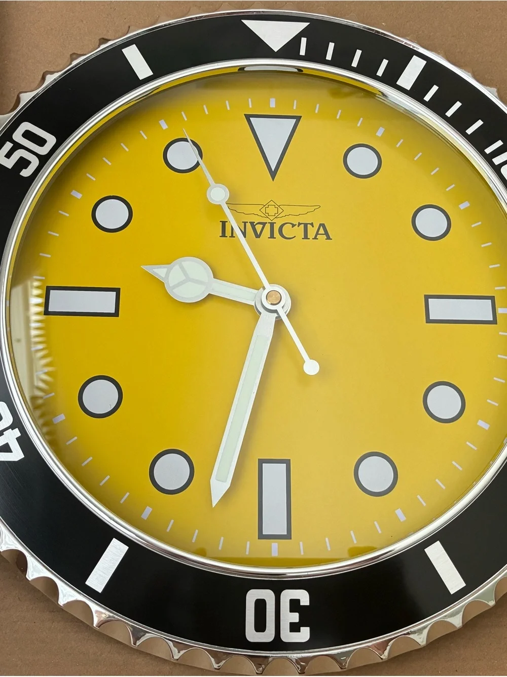 Invicta Yellow and Black Dive-Style Wall Clock